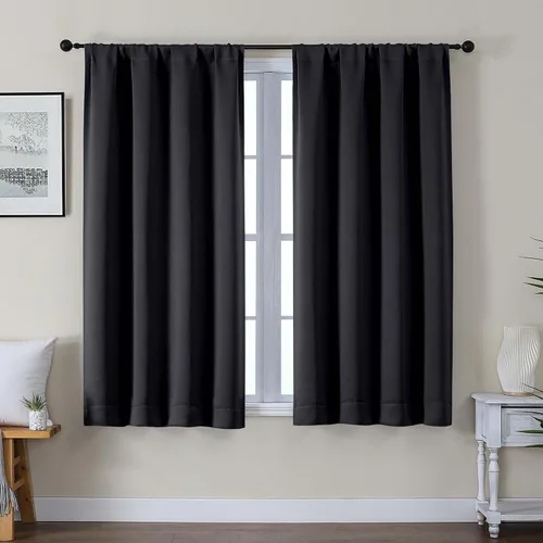 Miniatura 12 de Gwine Cortinas opacas para dormitorio, 54 pulgadas de largo, paneles de cortina de ventana con aislamiento térmico y reducción de ruido, cortinas