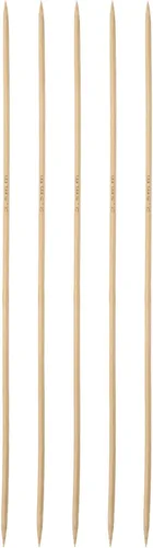 Miniatura 34 de Harfington - 5 piezas de agujas de tejer de bambú de doble punta, tamaño US 1 (2.25 mm), carbonizadas, 7.9 pulgadas (20 cm) rectas para tejer a