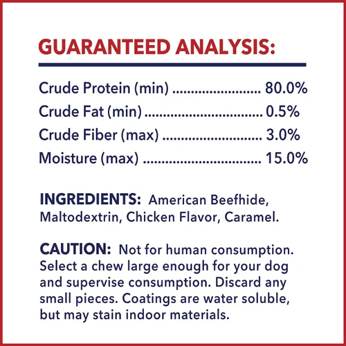 Miniatura 6 de Pet Factory American Beefhide - Rollos de chips de 5 pulgadas para perros, sabor a pollo, 8 unidades/1 paquete