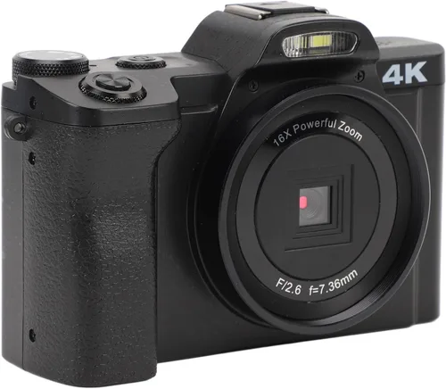 Miniatura 6 de Cámaras digitales, cámara 4K 60FPS, cámara de vlogging de 48MP 4K con zoom de 16X antivibración, pantalla táctil de 3.5 pulgadas, cámara pequeña