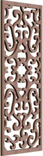 Miniatura 40 de Smithfield Paneles de pared decorativos de madera con calado, 13 3/8 pulgadas de ancho x 34 3/8 pulgadas de alto x 3/8 de alto, roble rojo rojo