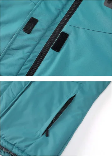 Miniatura 7 de Mden Chaqueta de esquí impermeable para mujer, resistente al viento, con aislamiento de forro polar