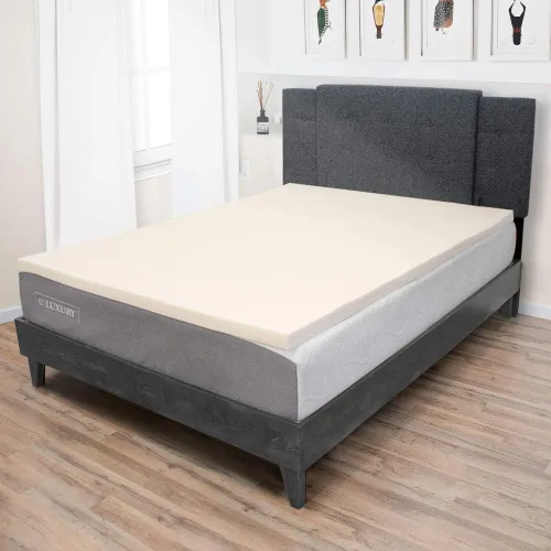 Miniatura 7 de eLuxurySupply Cubrecolchón de espuma viscoelástica de 1.5 pulgadas, protector de colchón que regula la temperatura, densidad de 2 libras para un
