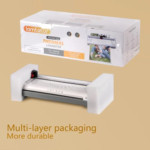 Miniatura 8 de Lamtetur Laminadora 7 en 1, máquina laminadora para A3/A4/A6, máquina laminadora con hojas laminadoras, 20 bolsas para uso en oficina, hogar