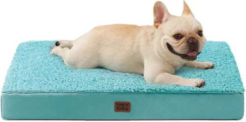Miniatura 68 de EHEYCIGA Cama ortopédica de espuma para perros grandes, 35 pulgadas de largo x 23 pulgadas de ancho x 3.5 pulgadas de alto, gris claro