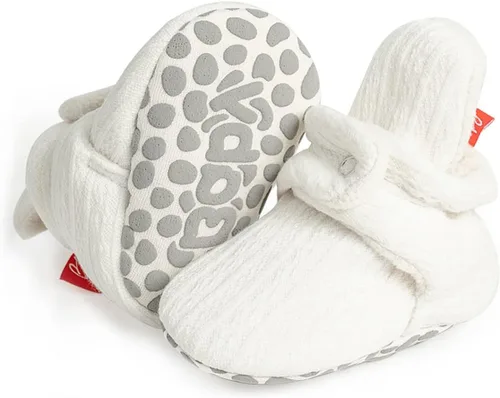 HsdsBebe Unisex Newborn Baby Cotton Booties Non-Slip Sole for Toddler Boys Girls Infant Winter Warm Fleece Cozy Socks Shoes