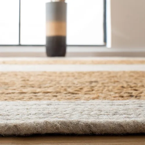 Miniatura 3 de SAFAVIEH Braided Collection BRD910B - Alfombra redonda de yute reversible de 3 pies, color beige y natural, hecha a mano