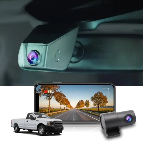 Miniatura 8 de Fitcamx Cámara de tablero 4K adecuada para Ford F250 F350 XL XLT 2011-2025 (DZ-00455), aspecto de fábrica OEM, video UHD 2160P, WiFi y aplicación