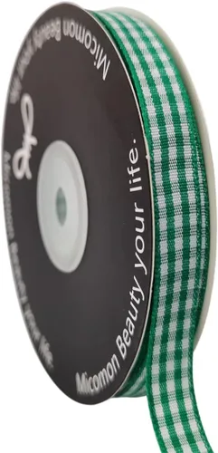 Miniatura 54 de Cinta de cuadros a cuadros vichy marrón 25 yardas cada rollo 100% poliéster (1 pulgada, marrón)