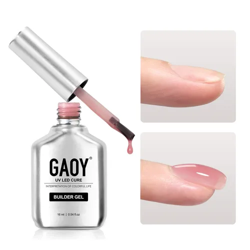 Miniatura 21 de GAOY - Gel de construcción transparente para uñas, fortalecedor de uñas de 16ml en una botella, gel duro para extensión de uñas, esmalte en gel