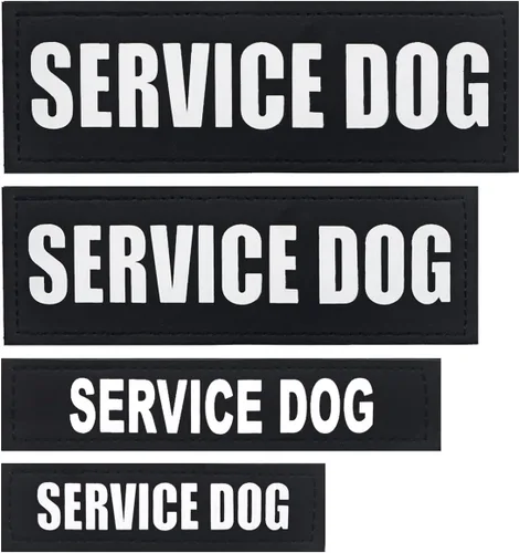 Miniatura 13 de Paquete de 2 parches para perros de servicio, parche de chaleco negro para perro en entrenamiento, parches de arnés para perros extraíbles