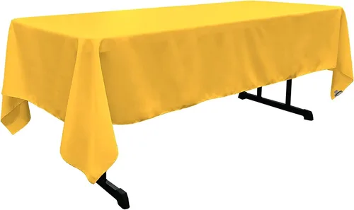 Miniatura 78 de LA Linen Mantel rectangular lavable de popelín de poliéster, resistente a las manchas y a las arrugas, cubierta de mesa 60x84, mantel de tela