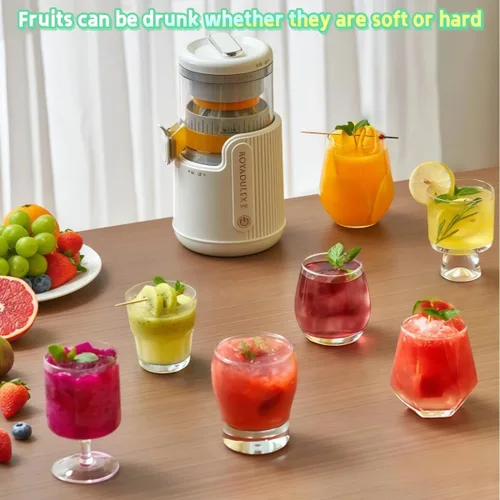 Miniatura 3 de Máquina exprimidora de prensa en frío para un alto rendimiento de jugo, exprimidor de masticación lenta, fácil de limpiar, máquina extractora de Rojo