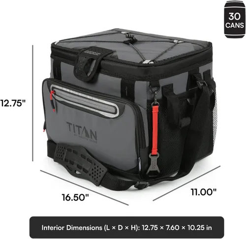 Miniatura 7 de Titan by Arctic Zone Deep Freeze Cooler - Zipperless Hardbody Cooler - Deep Freeze Insulation, HardBody Liner, and SmartShelf Gris Piel de Tiburón