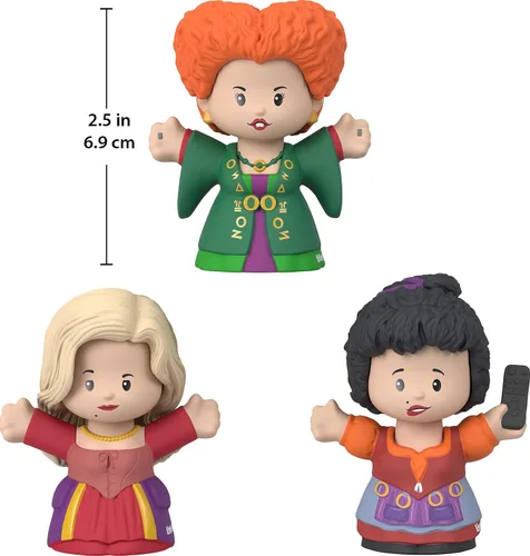 Miniatura 3 de Little People Collector Edición Especial de Película de Disney Hocus Pocus para Adultos y Fans, 3 Figuras en un Paquete de Exhibición