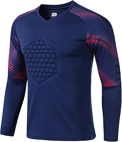 Miniatura 18 de TiaoBug Kids Boys Gladiator Goalkeeper Jersey Padded Goalie Shirt Soccer Jersey Sports Team Training Uniforms