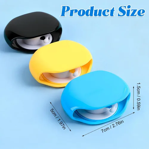 Miniatura 7 de 3 piezas de carrete de cable automático, carretes de cable retráctiles, estuche enrollador de rollo pequeño para cables USB, cable de auriculares