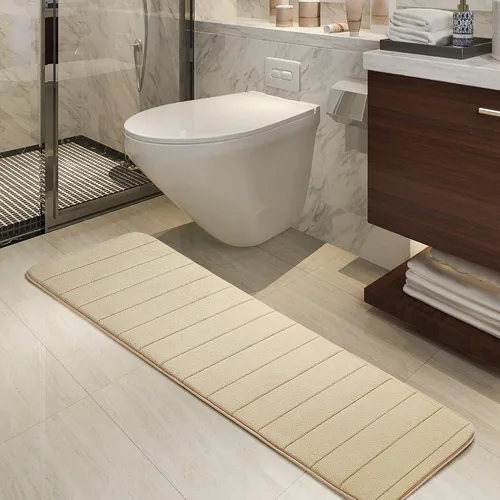Miniatura 2 de uxcell Alfombra de baño de espuma viscoelástica, tapete absorbente para la cocina, suave y cómoda alfombra para suelos de cocina y baño, 16" x 47