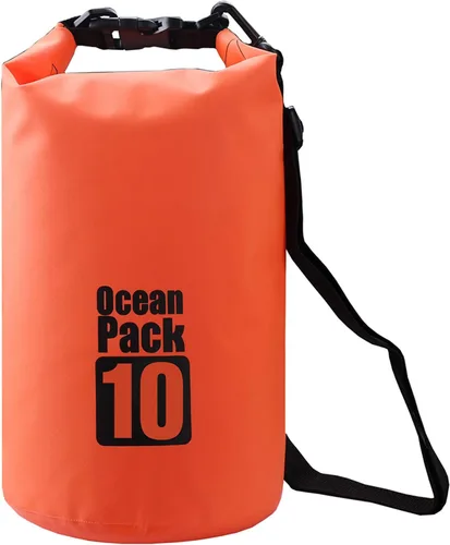 Miniatura 10 de 2L/3L/5L/10L/15L/20L/30L 500D Lona resistente PVC impermeable bolsa seca saco para kayak/canoa/pesca/rafting/natación/campamento/snowboard Rosado