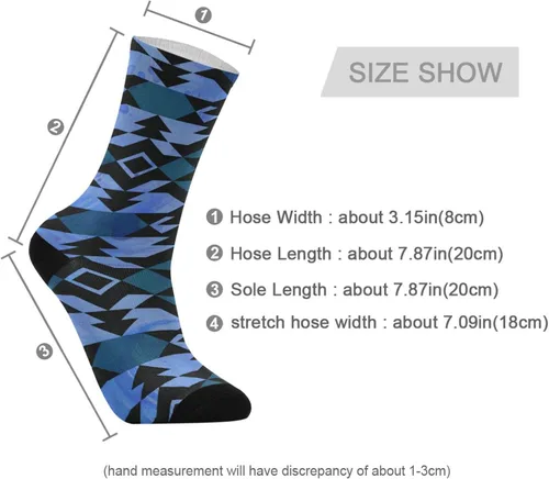 Miniatura 3 de Calcetines de tubo atléticos divertidos para hombre, calcetines de vestir de crayón, Patrón nativo americano.