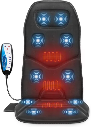 Miniatura 13 de COMFIER Masajeador de espalda para silla – Masajeador de silla de vibración mejorado, masajeador de espalda de tejido profundo para aliviar el Negro