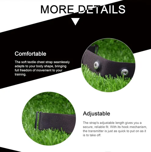 Miniatura 5 de KYTO Heart Rate Monitor Chest Strap - ANT+ & Dual Bluetooth 4.0 HR Sensor, IP67 Water-Resistant, Compatible with Peloton, Zwift, Garmin, Precise HR