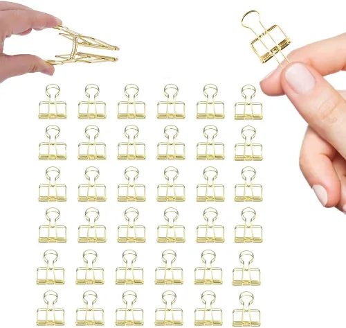 Miniatura 7 de Clips pequeños para carpeta, paquete de 96, 3/4 pulgadas, estándar de 0.748 in, negro, capacidad de 0.31 pulgadas, abrazadera plegable, clips
