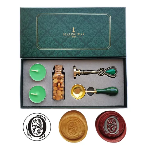 Miniatura 9 de Fancy Letters S - Juego de sellos de cera personalizados, sello de cera para tarjetas de cartas invitaciones letras S