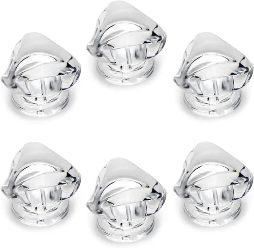 Miniatura 12 de MroMax 2 piezas de mango pequeño, perilla acrílica de diamante, mini perillas autoadhesivas, perilla de tamaño pequeño de 0.748 in de diámetro