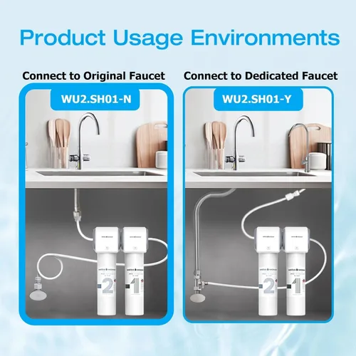 Miniatura 11 de Filtro de agua para debajo del fregadero, ultra filtración multietapa para Baçtёria, reducción de cloro y olor, 9K Gal/2 años, fácil instalación