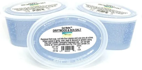 Peel, MELT and Enjoy - Paquete de 3 unidades de cera en gel aromática para calentadores y quemadores Driftwood and SEA Salt Aroma Gel Melts