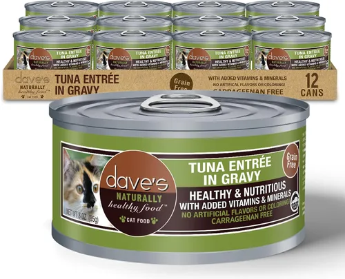 Miniatura 15 de Dave's Pet Food Grain Free Wet Cat Food (Minced Chicken in Gravy), Naturally Healthy Canned, Added Vitamins & Minerals, Wheat, Gluten & GMO-Free
