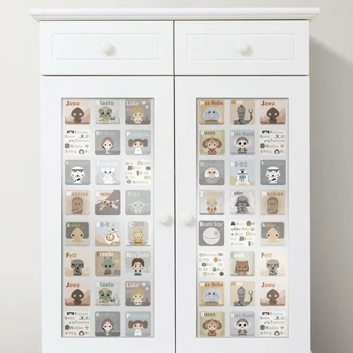 Miniatura 2 de RoomMates RoomMates, RMK11953RL - Papel tapiz autoadhesivo con alfabeto infantil de Star Wars