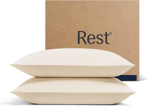 Miniatura 16 de REST® Evercool®+ Fundas de almohada refrescantes estándar, 2 fundas de almohada para piel sensible, tela con infusión de plata para un sueño
