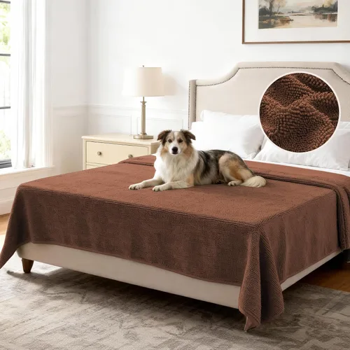 Miniatura 18 de H.VERSAILTEX Funda Antideslizante para Sofá de Mascotas Protector de Cama de Perro de Chenilla Funda de Sofá Gruesa y Suave Apta para Mascotas