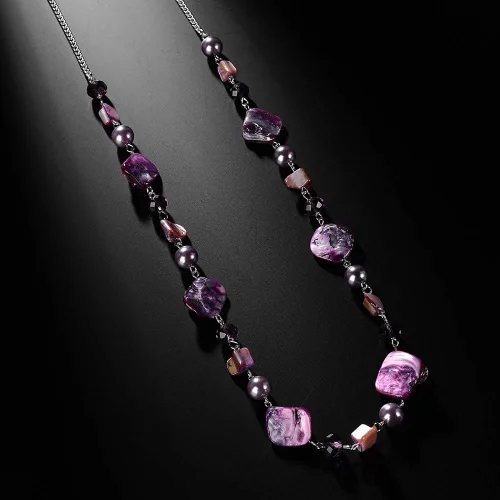 Miniatura 4 de Pearl & Club - Collar largo con cuentas para mujer