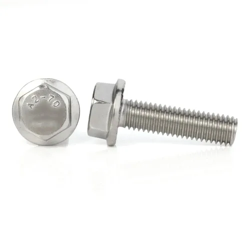 Miniatura 3 de Tornillos hexagonales con brida M10-0.059 x 1.181 in Brida Tornillos hexagonales, acero inoxidable 18-8 (304), acabado liso, DIN 6921, 5 PCS