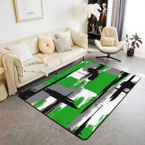 Miniatura 22 de Feelyou Tapete de interior de arte abstracto para niños y niñas, alfombra geométrica de 3 x 5 pulgadas, ultra suave, retro, circular, geométrica