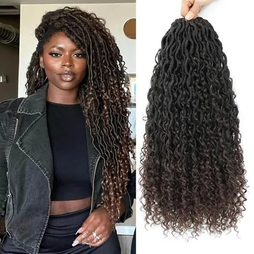 Miniatura 7 de Goddess Locs - Cabello de ganchillo de 12 pulgadas, 7 paquetes de rastas cortas de pelo sintético de ganchillo suave, trenzas de ganchillo