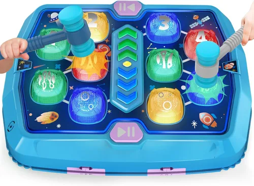Miniatura 8 de Juego de Golpear Topos para Niños Pequeños, Juguetes para Niños y Niñas de 3 4 5 6 Años, Juguetes Interactivos de Golpeo para Edades 3-5, 3 Modos, 2