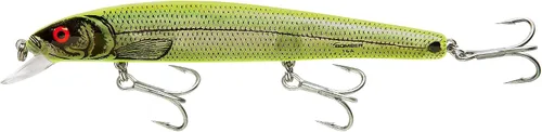 Miniatura 50 de Bomber Señuelos Long A Slender Minnow Jerbait Señuelo de Pesca a rayas (Baby Striper)