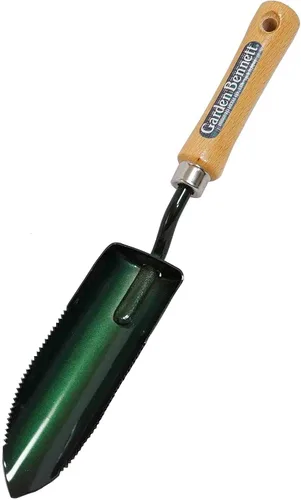 Miniatura 9 de Garden Helper Herramienta de mano de paleta de jardín grande, pala de mano para plantar y trasplantar, hoja de acero japonés resistente, mango