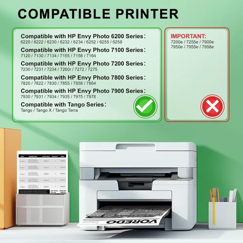 Miniatura 2 de Cartucho de tinta negra 64XL (paquete de 2) Reemplazo para tinta HP 64 para impresoras HP 64 Ink HP64 64 XL Cartucho de tinta negra para impresoras