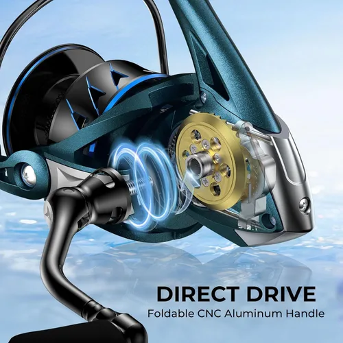 Miniatura 6 de KastKing MegaJaws Elite Spinning Fishing Reel - 6.2:1/5.2:1 Gear Ratio Fishing Reel, 39.5Lbs Max Drag, Ultra Lightweight & Powerful, 10+1 Stainless
