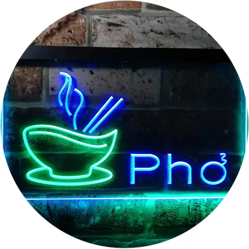 Miniatura 9 de ADVPRO Pho - Letrero de neón LED de doble color, para restaurante, fideos vietnamitas, azul y rojo, 12 x 8.5 pulgadas, st6s32-i0459-br