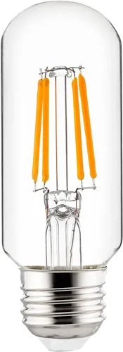 Sunlite Bombilla tubular de filamento LED T12, 3 vatios (equivalente a 40 W), 350 lúmenes, certificación ETL, 3.937 in, base E26 media, regulable,