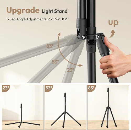 Miniatura 3 de ULANZI T270 Soporte de Luz - Soporte de Luz Ajustable de 270cm/8.8FT para Fotografía, Trípode de Iluminación de Estudio Portátil de Aluminio