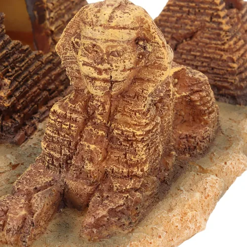 Miniatura 6 de Tyenaza Decoración de pirámide de acuario, pirámide de resina para pecera, cueva oculta para pecera, decoraciones egipcias para acuario, rocas