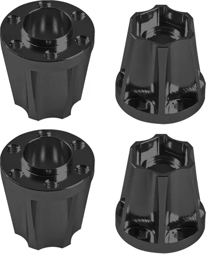 Miniatura 16 de Metal RC Cubo Hexagonal de Rueda de 12 mm Extensión Combinador Compatible con Llanta de 1.9/2.2 pulgadas Axial SCX10 Traxxas TRX4 D90 1/10 RC Negro