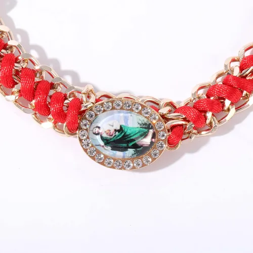 Miniatura 3 de 612 pulseras de la Virgen María San Benito San Juda rosario hechas a mano nudo rojo pulsera de la suerte para hombres o mujeres como regalo y se